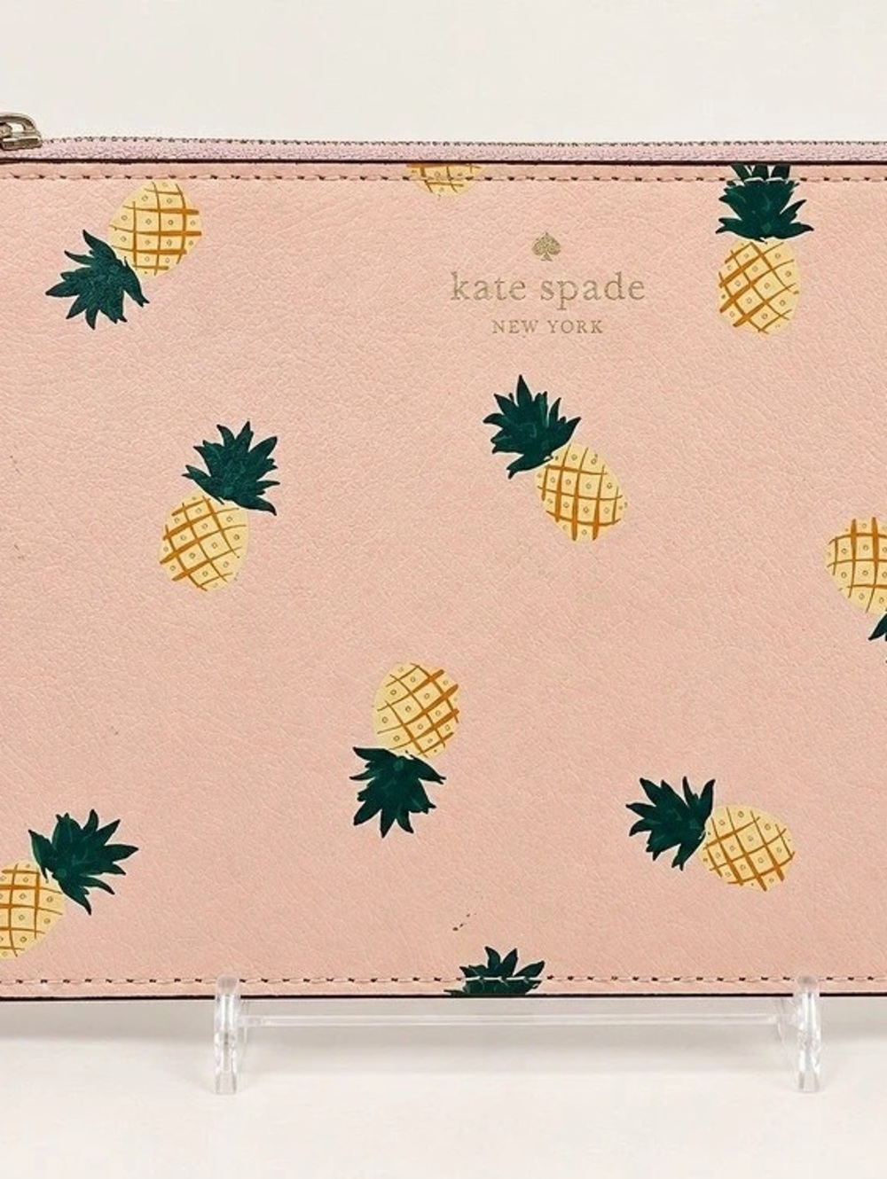 kate spade new york Pineapple Print Wristlet/clutch in Pink